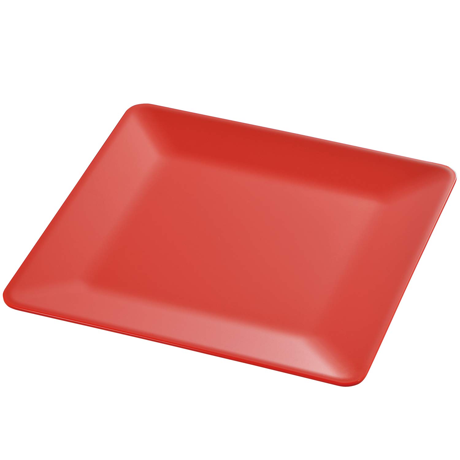 Amazon｜ナガオ 割れない 赤い食器 スクエア プレート 角皿 20cm